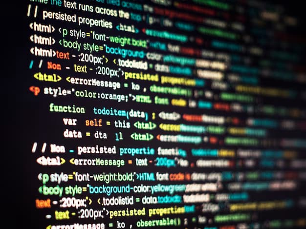 Program code on a computer screen